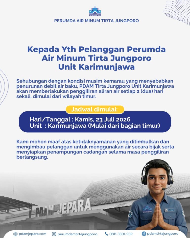 Pemberitahuan Jadwal Giliran Air
