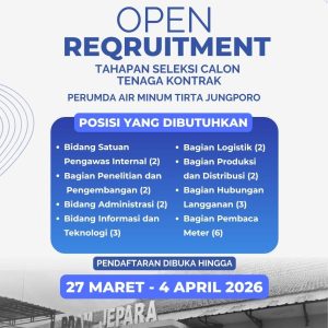 Pengumuman Resmi Hasil Seleksi Administrasi Calon Tenaga Kontrak PERUMDA Air Minum Tirta Jungporo Tahun 2026