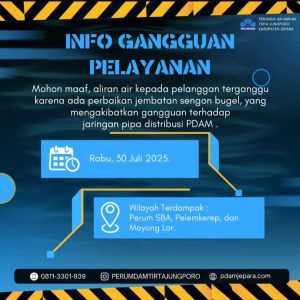 Info Gangguan Layanan PDAM Jepara